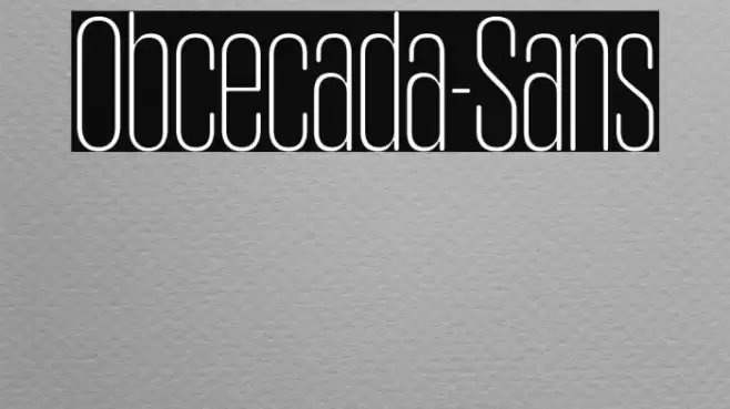 Obcecada-Sans Font examples