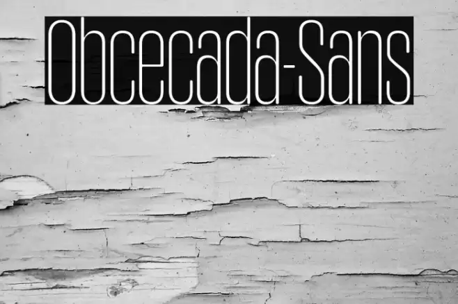 Obcecada-Sans Font examples