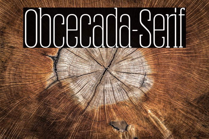 Obcecada-Serif Font examples