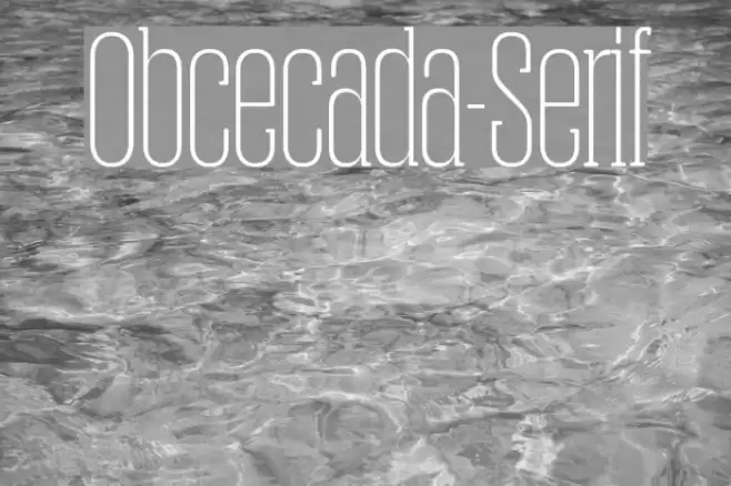Obcecada-Serif フォント examples