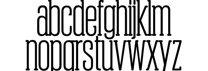 ObcecadaSerif-Bold Font LOWERCASE
