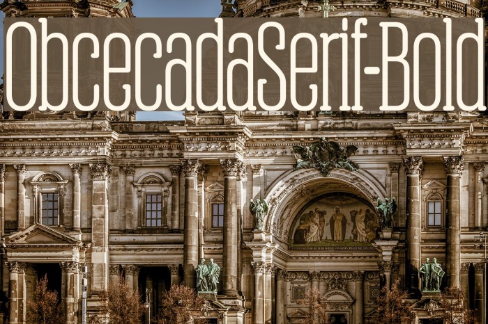 ObcecadaSerif-Bold Font examples