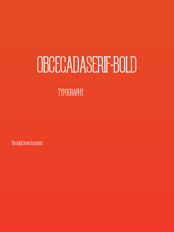 ObcecadaSerif-Bold Poster