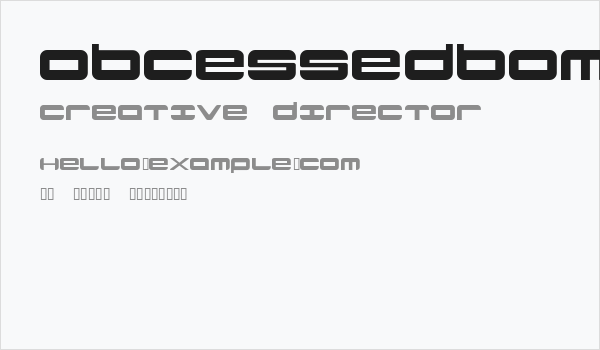 ObcessedBomb Business Card