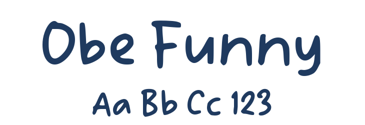 Obe Funny Font Preview