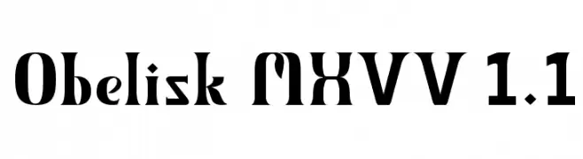 Obelisk MXVV 1.1  Frei Schriftart Herunterladen