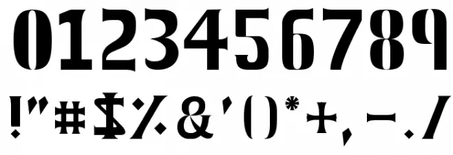 Obelisk MXVV 1.1 フォント その他の文字