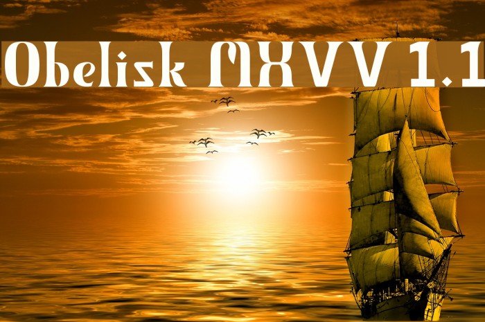 Obelisk MXVV 1.1 Font examples