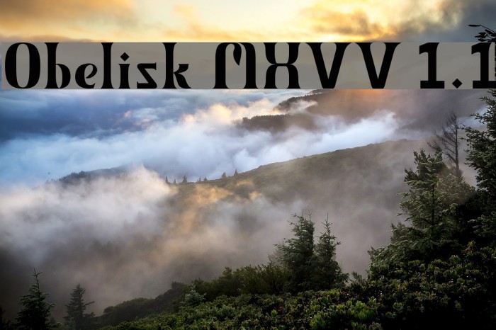 Obelisk MXVV 1.1 Font examples