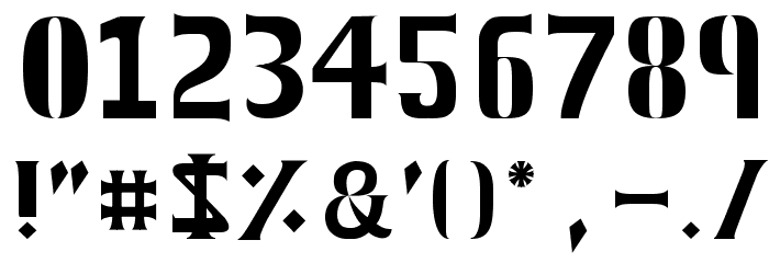 Obelisk MXVV Regular Font OTHER CHARS