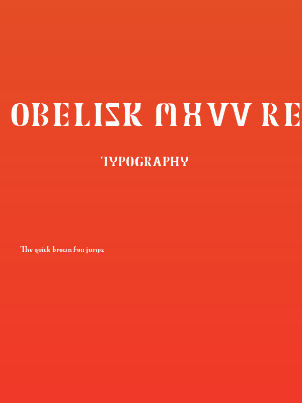 Obelisk MXVV Regular Poster
