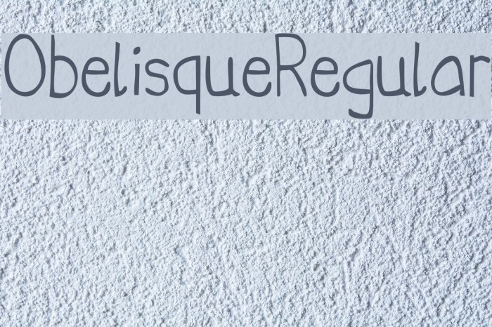 ObelisqueRegular Font examples