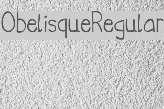 ObelisqueRegular フォント examples