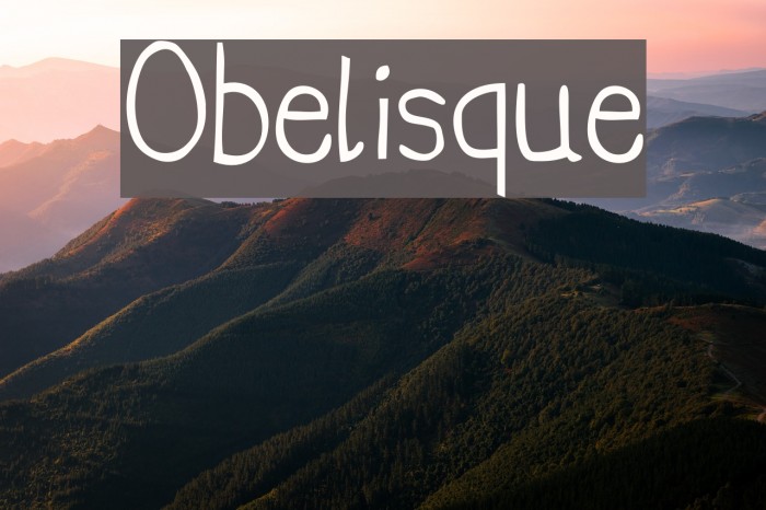 Obelisque Font examples