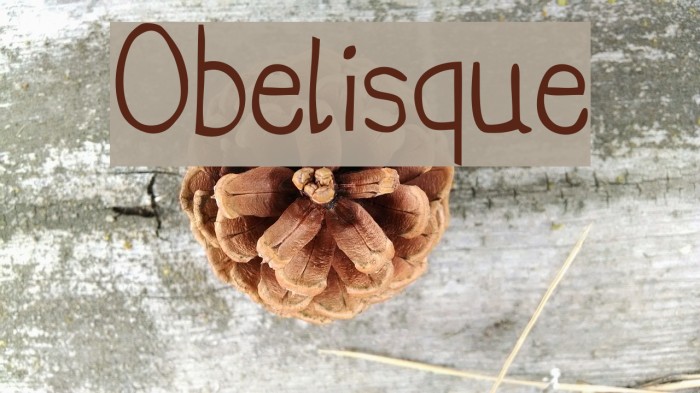 Obelisque Font examples