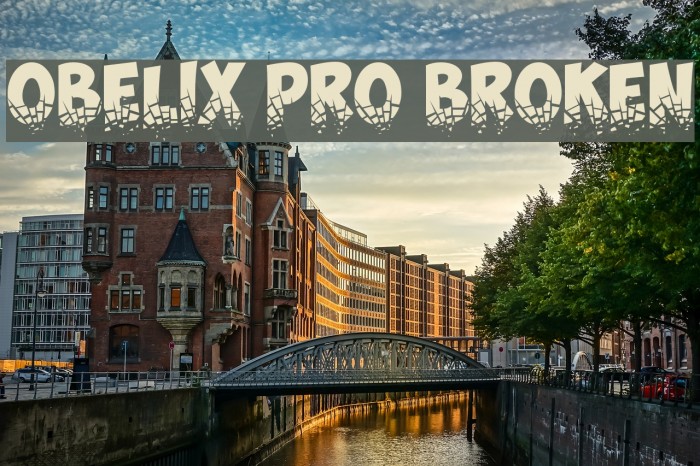 Obelix Pro Broken Font examples
