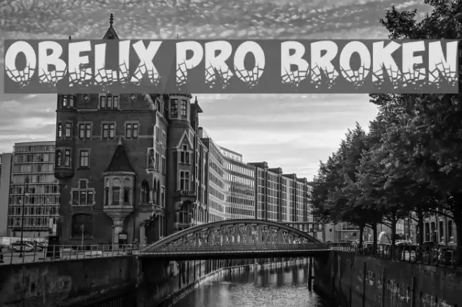 Obelix Pro Broken Font examples