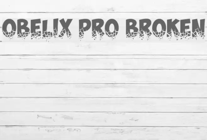 Obelix Pro Broken Font examples