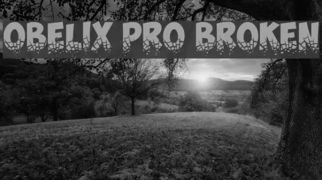 Obelix Pro Broken Font examples