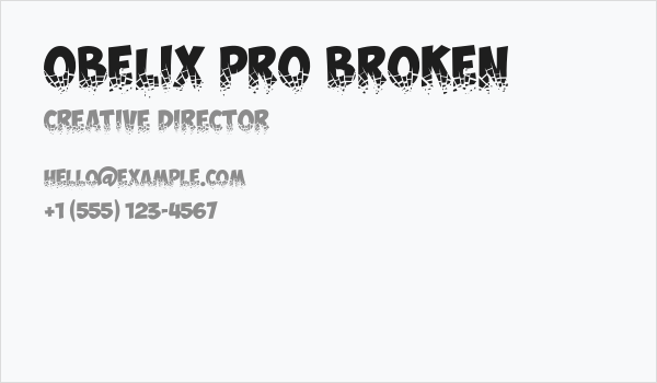 Obelix Pro Broken Business Card