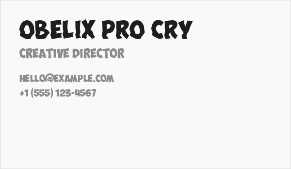Obelix Pro Cry Business Card