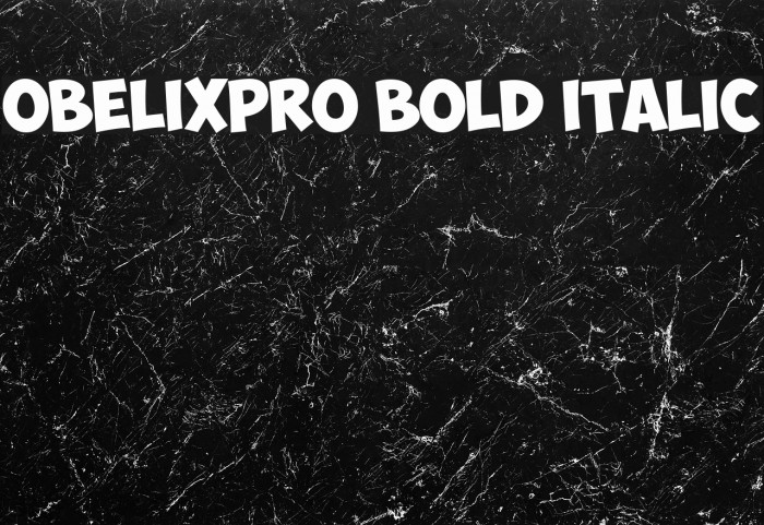 ObelixPro Bold Italic Font examples
