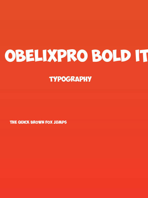 ObelixPro Bold Italic Poster