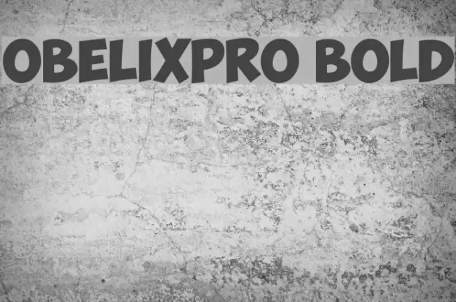 ObelixPro Bold Font examples