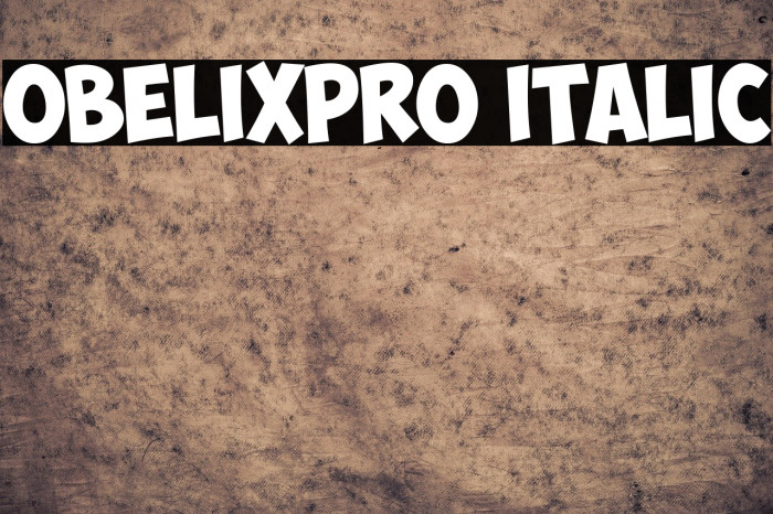 ObelixPro Italic Font examples