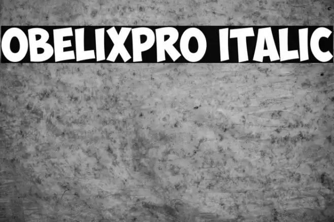 ObelixPro Italic Font examples