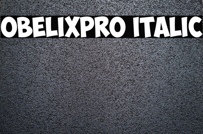 ObelixPro Italic Font examples