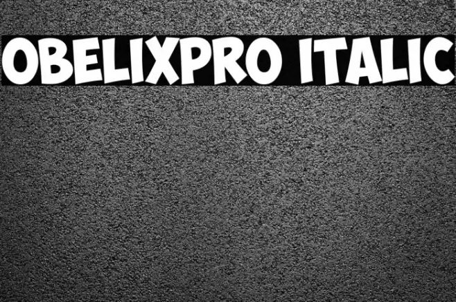 ObelixPro Italic Font examples