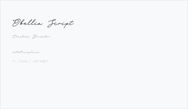 Obellia Script Business Card