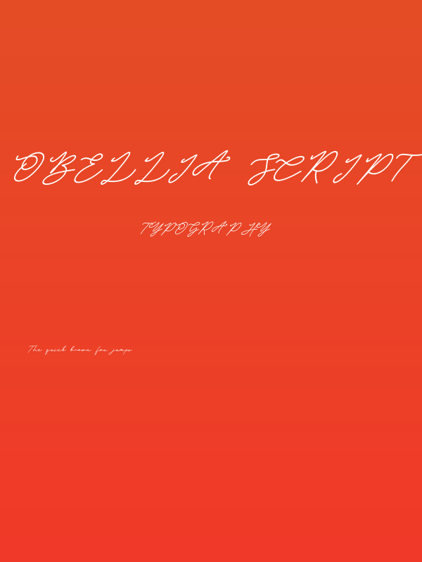 Obellia Script Poster