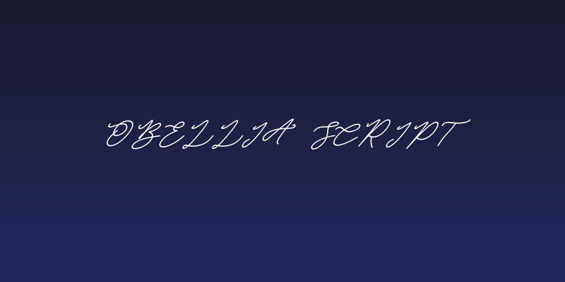 Obellia Script Social Header