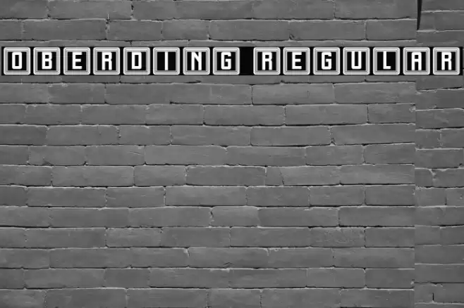 Oberding Regular Font examples