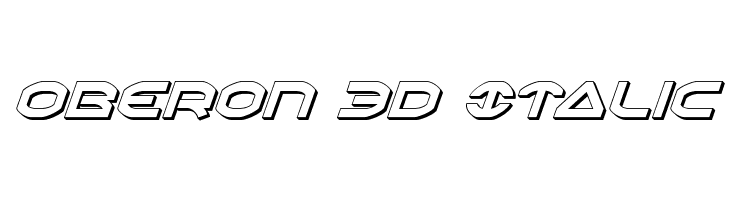 Oberon 3D Italic Font