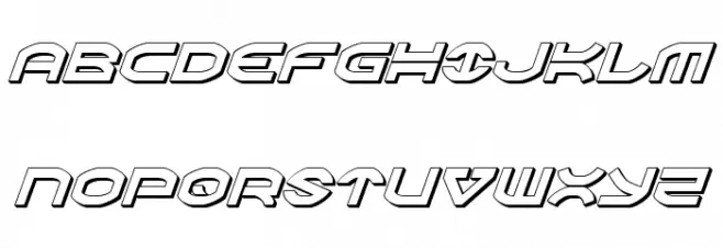 Oberon 3D Italic 字体 大写