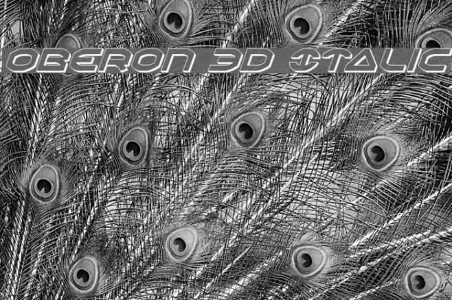 Oberon 3D Italic Font examples