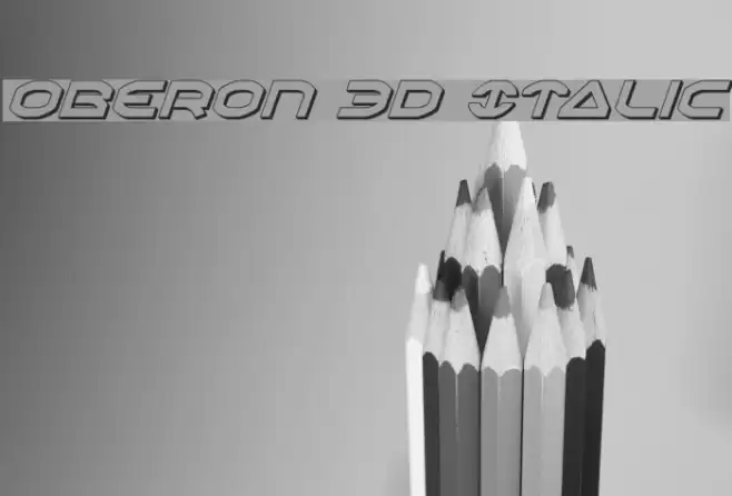 Oberon 3D Italic Font examples