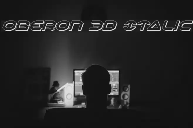 Oberon 3D Italic Font examples