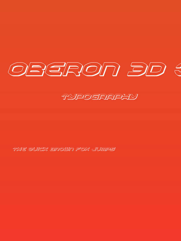 Oberon 3D Italic Poster