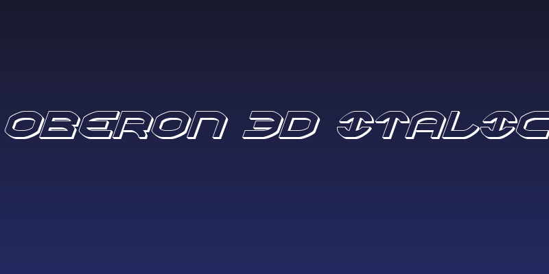 Oberon 3D Italic Social Header