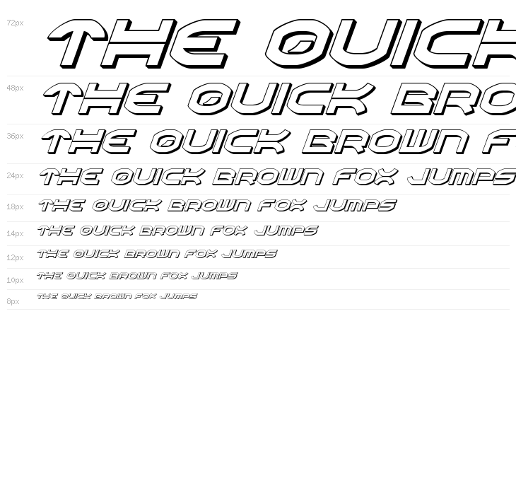 Oberon 3D Italic Waterfall