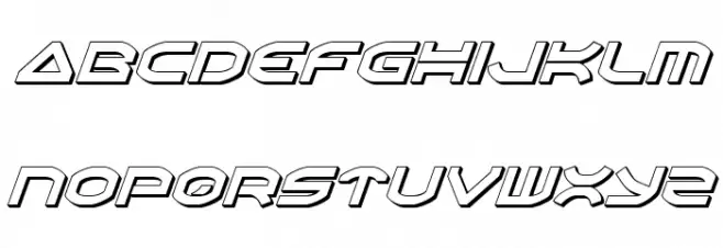 Oberon 3D Italic फ़ॉन्ट लोअरकेस