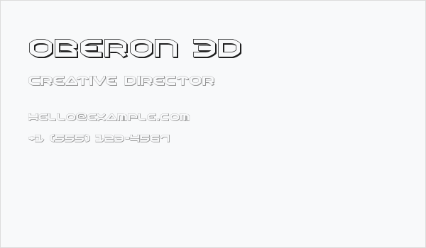 Oberon 3D Business Card