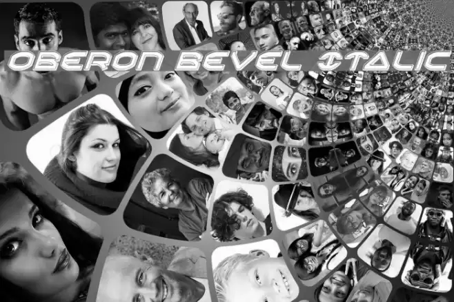 Oberon Bevel Italic Polices examples