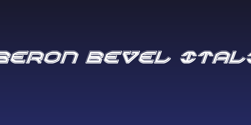 Oberon Bevel Italic Social Header