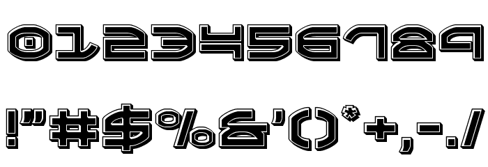 Oberon Bevel Font Alte caractere