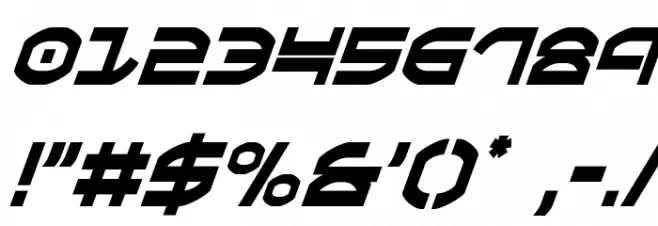 Oberon Condensed Italic Font OTHER CHARS